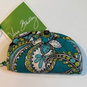 Vera Bradley Peacock Print Travel Jewelry Case NWT Mini Ring Zip Pouch Vintage